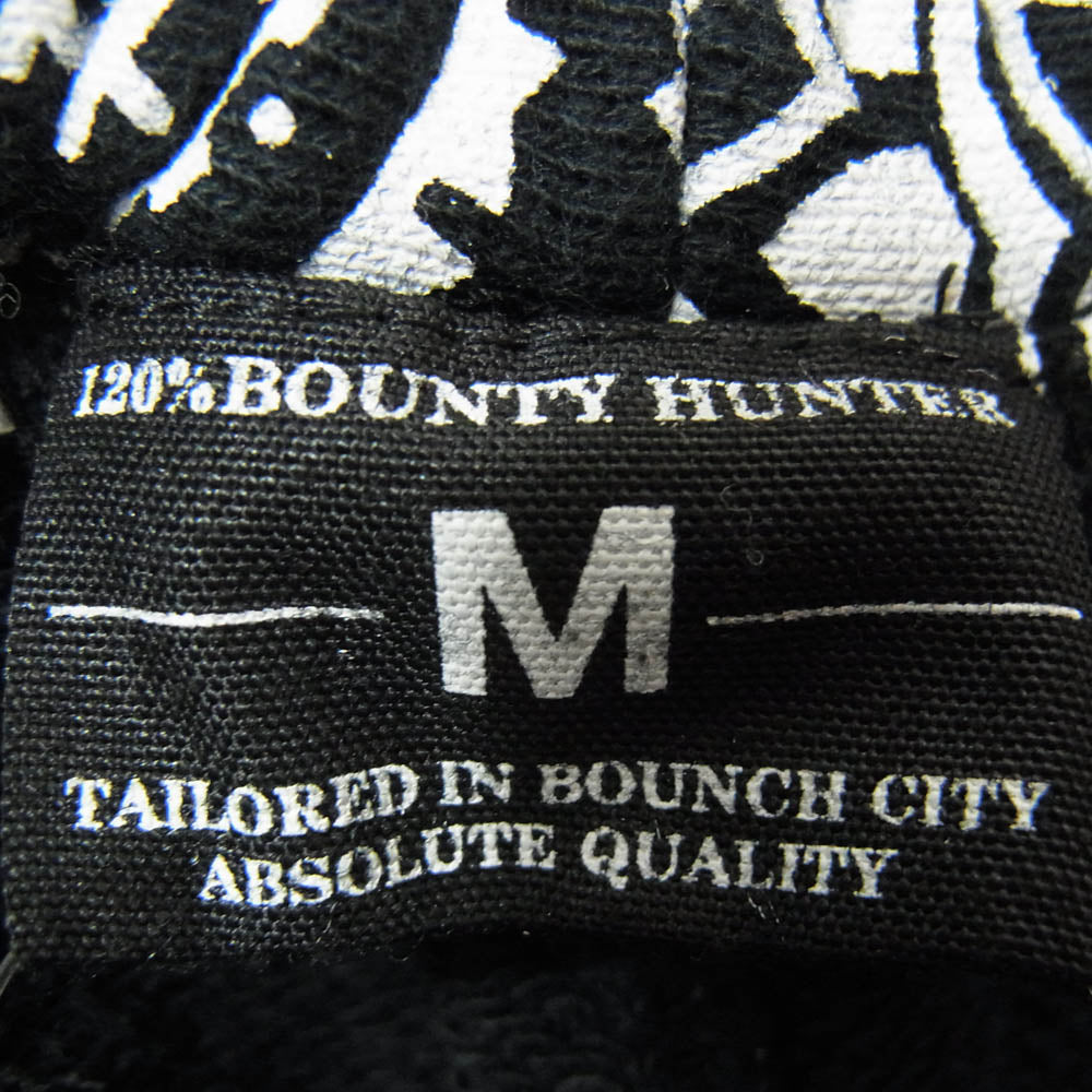 BOUNTY HUNTER バウンティーハンター 総柄 スカル ペイズリー スウェット ショート パンツ ブラック系 M【中古】