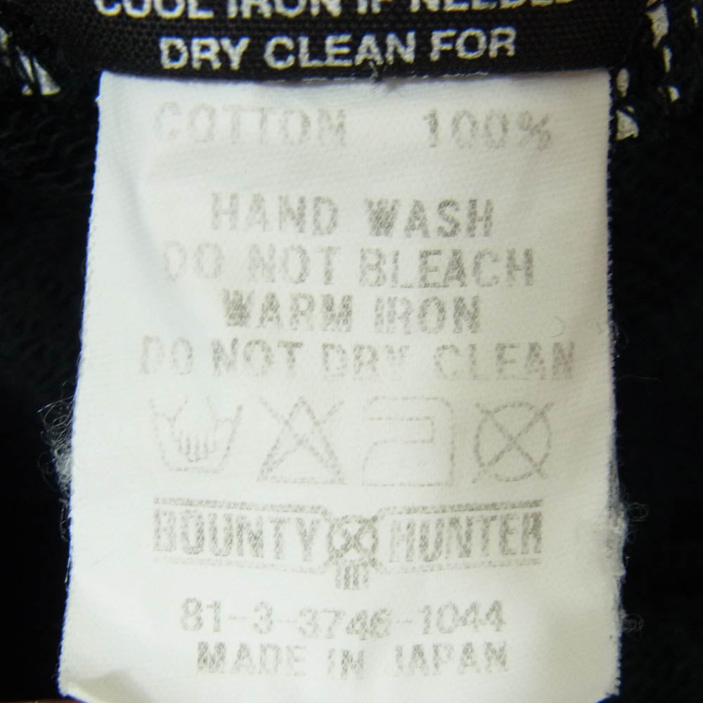 BOUNTY HUNTER バウンティーハンター 総柄 スカル ペイズリー スウェット ショート パンツ ブラック系 M【中古】