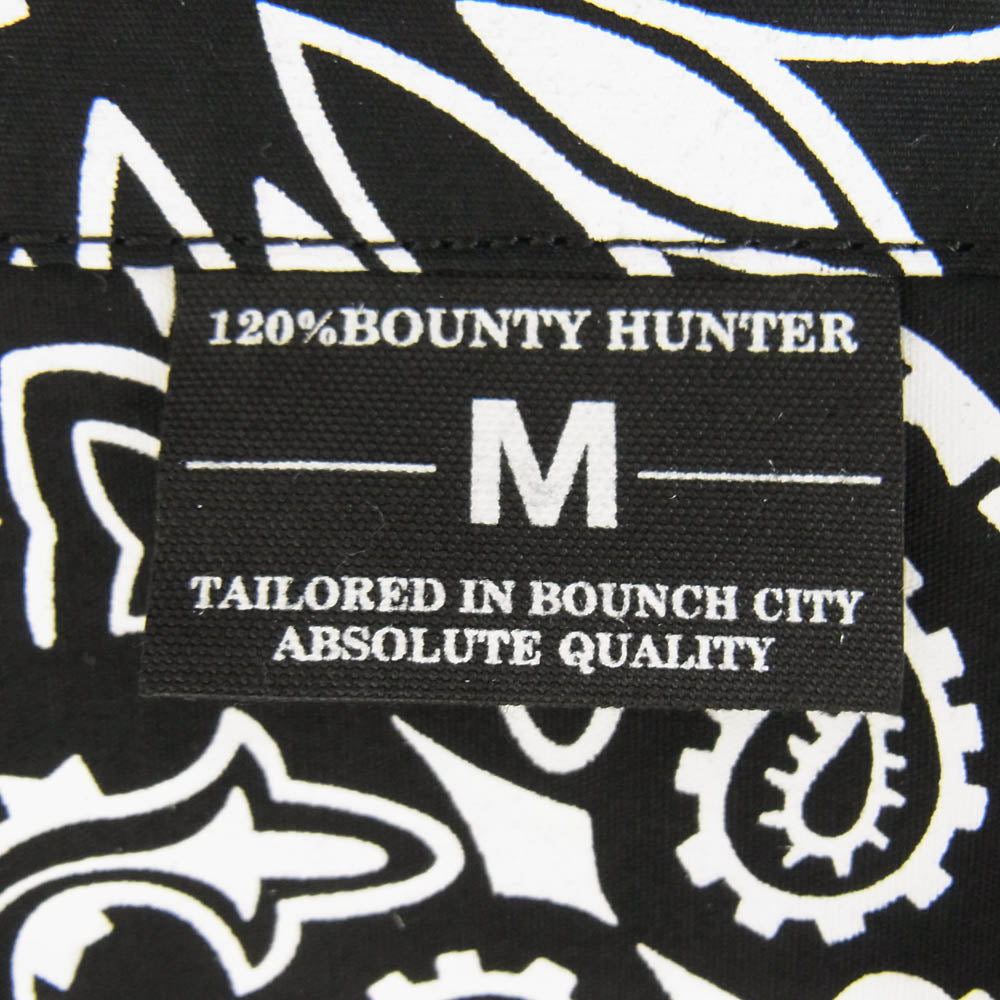 BOUNTY HUNTER バウンティーハンター スカル 刺繍 ボーダー切替 長袖 Tシャツ ブラック系 M【中古】