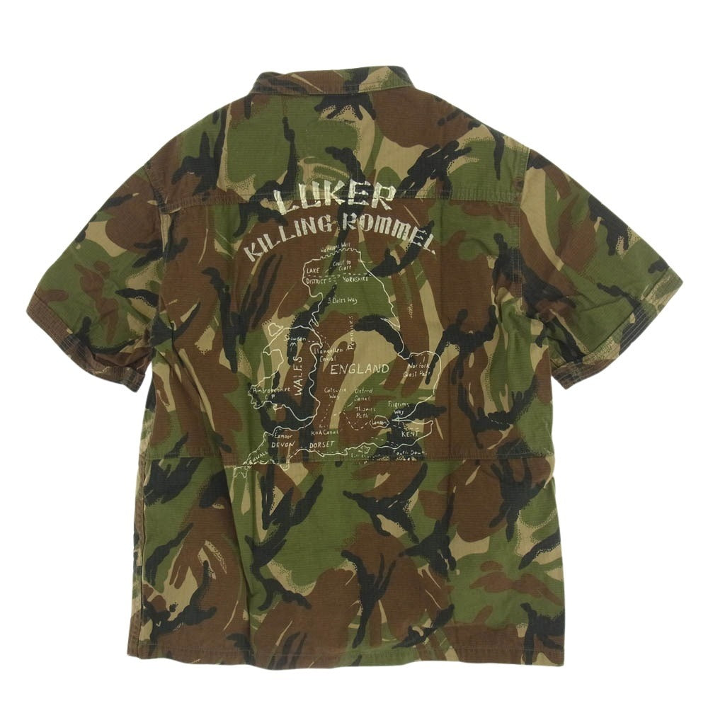 LUKER BY NEIGHBORHOOD ルーカーバイネイバーフッド 111OALK-SHM01 ワッペン付き 迷彩柄 半袖 シャツ カーキ系 マルチカラー系 M【中古】