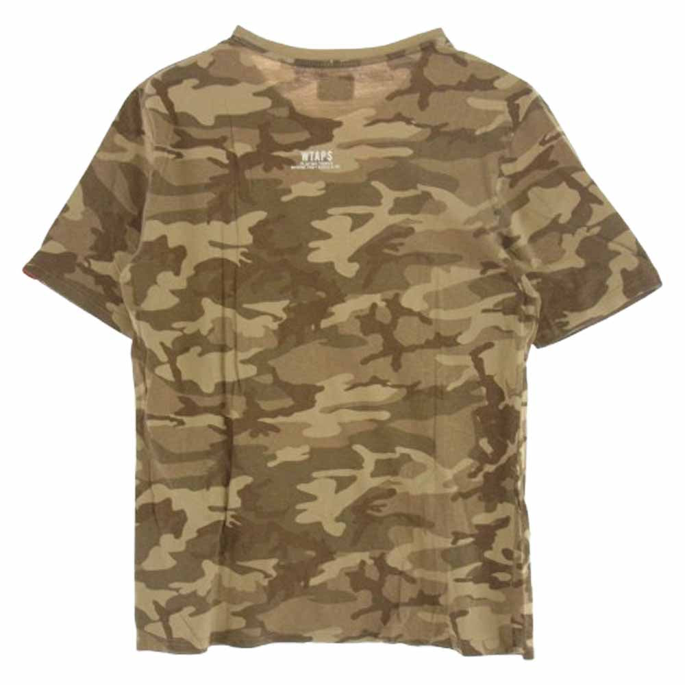WTAPS ダブルタップス 迷彩 カモ柄 半袖 Tシャツ ブラウン系 M【中古】
