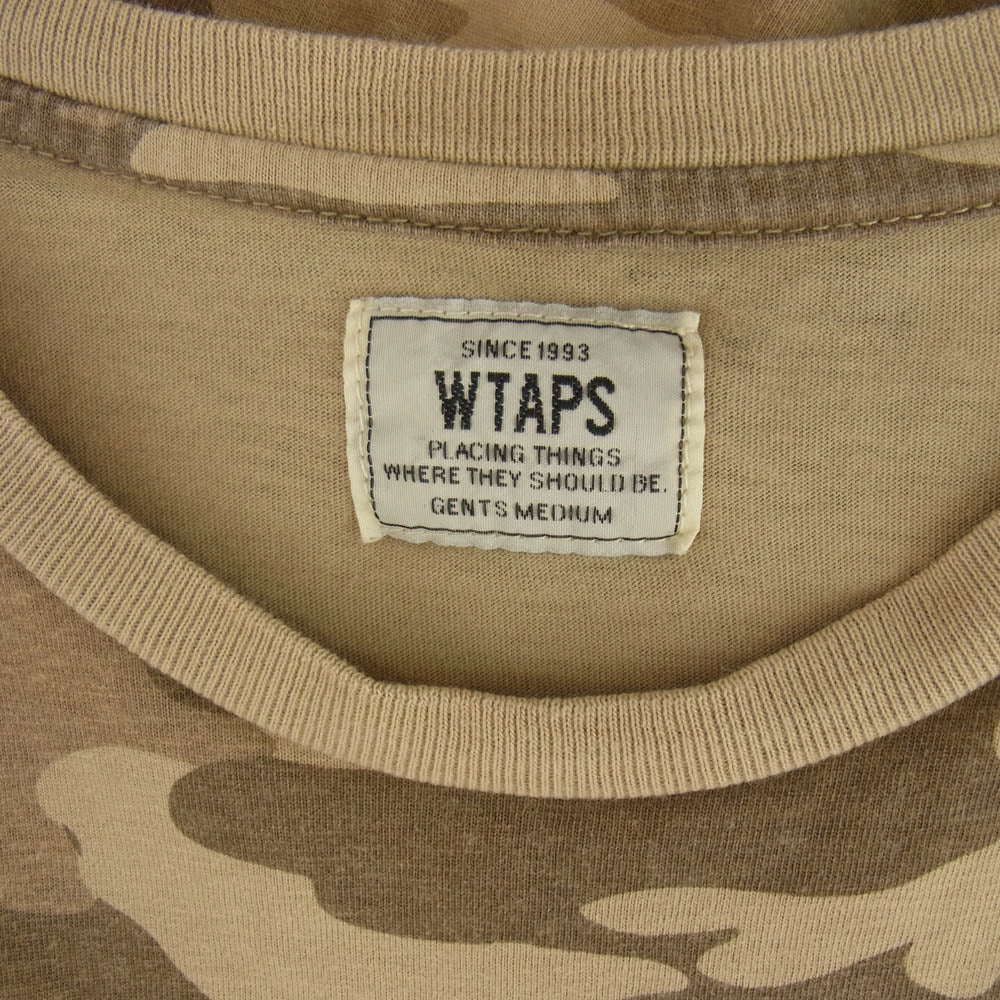 WTAPS ダブルタップス 迷彩 カモ柄 半袖 Tシャツ ブラウン系 M【中古】