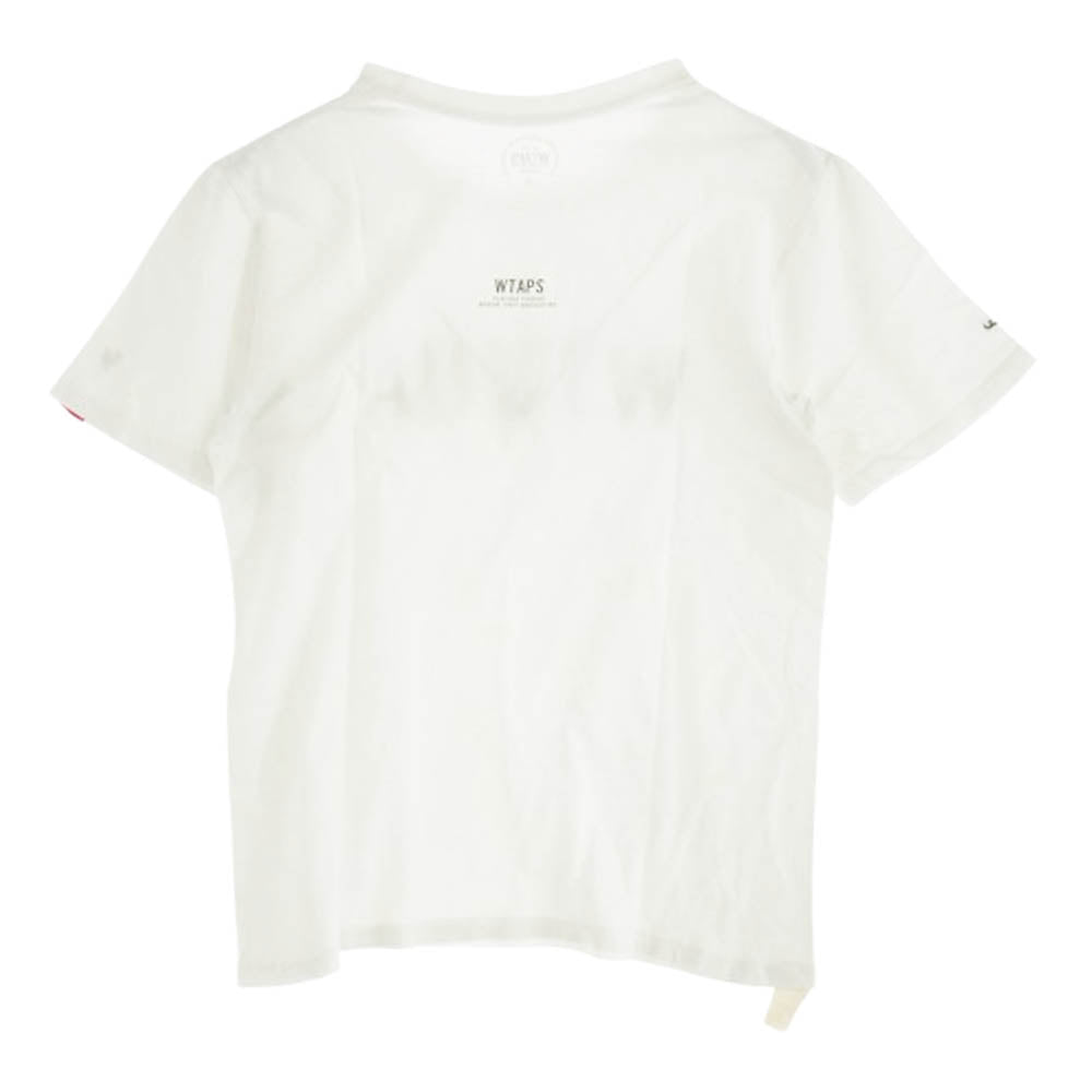WTAPS ダブルタップス WTVUA ロゴ プリント 半袖 Tシャツ ホワイト系 2【中古】