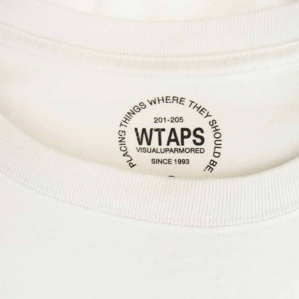 WTAPS ダブルタップス WTVUA ロゴ プリント 半袖 Tシャツ ホワイト系 2【中古】