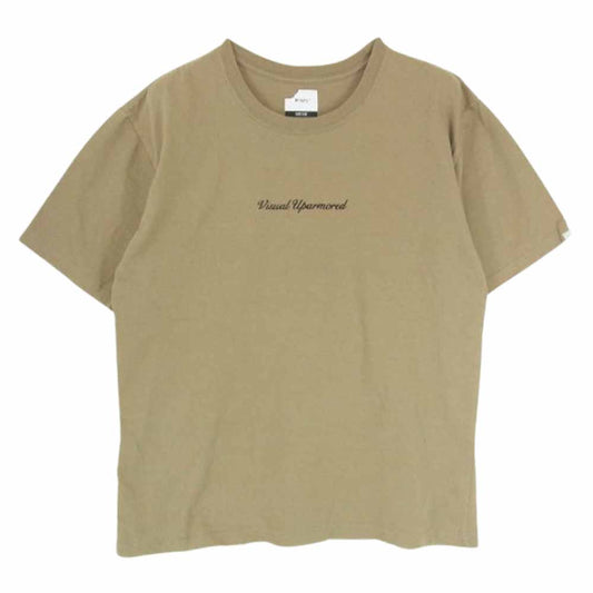 WTAPS ダブルタップス 20SS W SCREEN SS TEE ロゴ プリント 半袖 Tシャツ カーキ系 X02【中古】