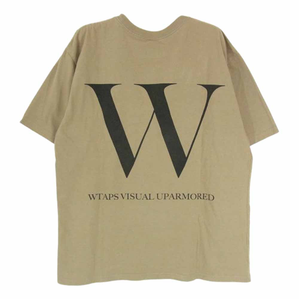 WTAPS ダブルタップス 20SS W SCREEN SS TEE ロゴ プリント 半袖 Tシャツ カーキ系 X02【中古】
