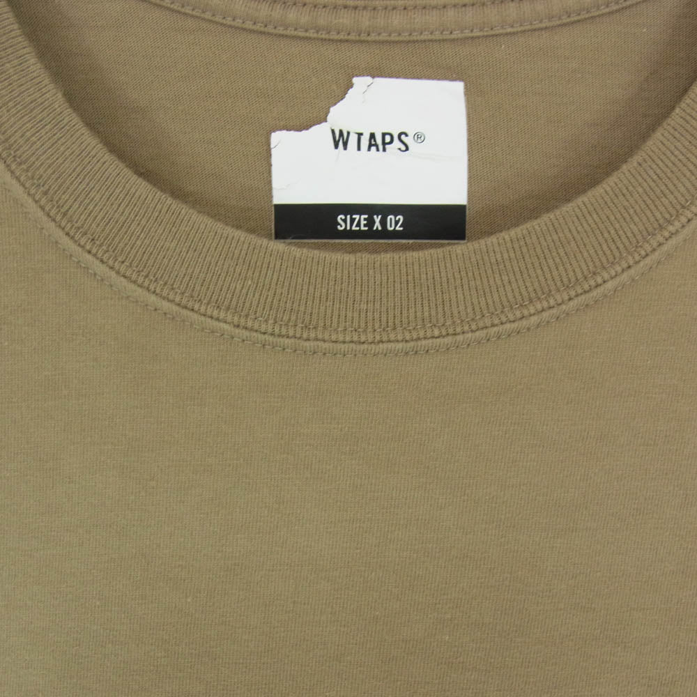 WTAPS ダブルタップス 20SS W SCREEN SS TEE ロゴ プリント 半袖 Tシャツ カーキ系 X02【中古】