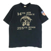 Buzz Rickson's バズリクソンズ 14TH AIR FORCE フロント ロゴ 刺繡 半袖 Tシャツ ブラック系 M【中古】