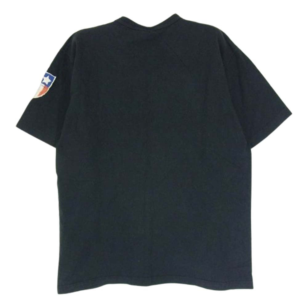 Buzz Rickson's バズリクソンズ 14TH AIR FORCE フロント ロゴ 刺繡 半袖 Tシャツ ブラック系 M【中古】
