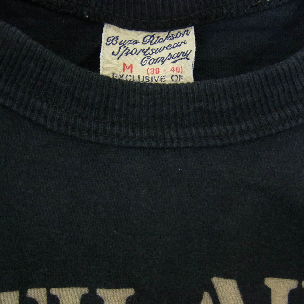 Buzz Rickson's バズリクソンズ 14TH AIR FORCE フロント ロゴ 刺繡 半袖 Tシャツ ブラック系 M【中古】