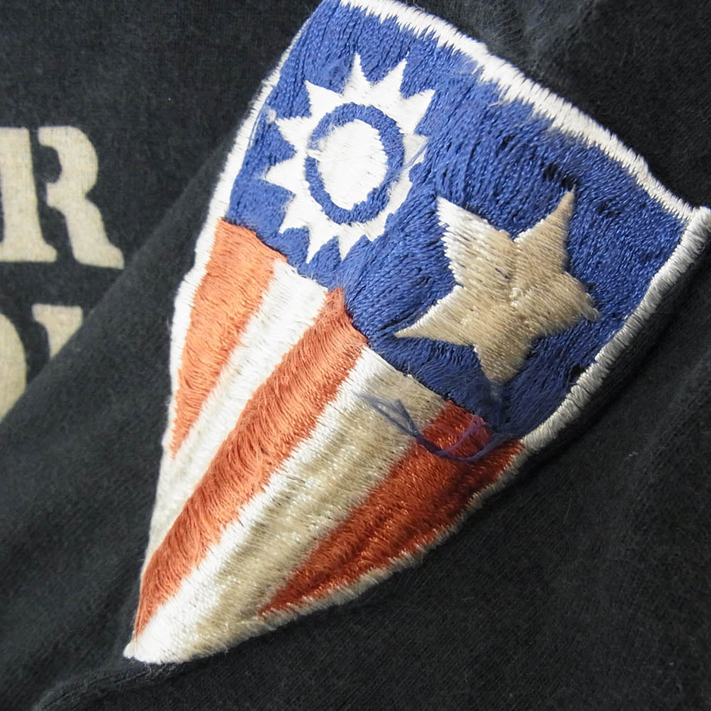 Buzz Rickson's バズリクソンズ 14TH AIR FORCE フロント ロゴ 刺繡 半袖 Tシャツ ブラック系 M【中古】