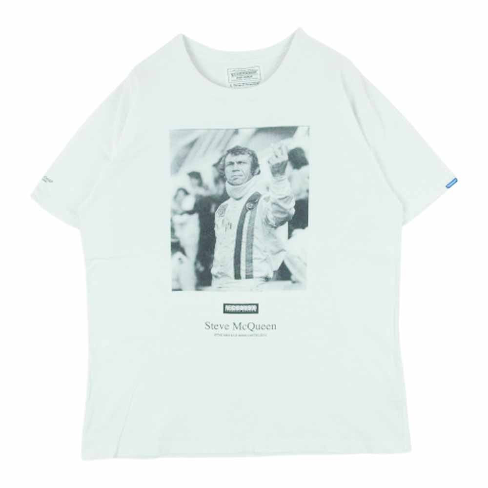 NEIGHBORHOOD ネイバーフッド STEVE McQUEEN スティーブ マックイーン プリント 半袖 Tシャツ 日本製 ホワイト系 L【中古】