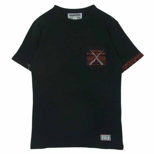 NEIGHBORHOOD ネイバーフッド OriginalFake オリジナルフェイク 胸ポケット ロゴプリント 半袖 Tシャツ ブラック系 S【中古】