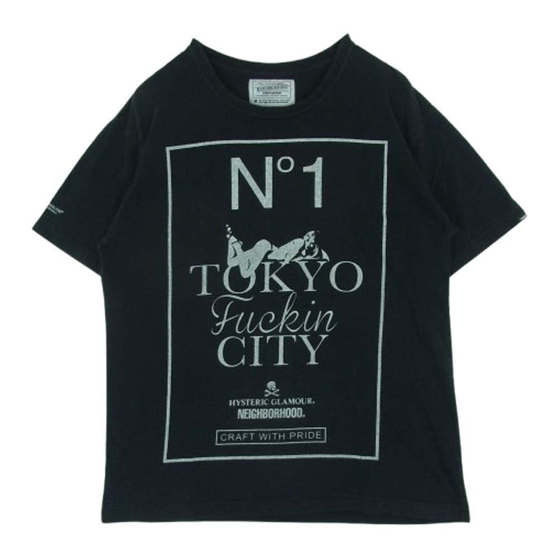NEIGHBORHOOD ネイバーフッド HYSTERIC GLAMOUR ヒステリック グラマー 半袖 Tシャツ コットン 日本製 ブラック系 M【中古】