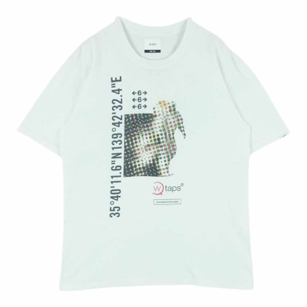 WTAPS ダブルタップス 20SS DCLXVI S/S TEE ロゴ プリント 半袖 Tシャツ コットン 日本製 ホワイト系 02【中古】