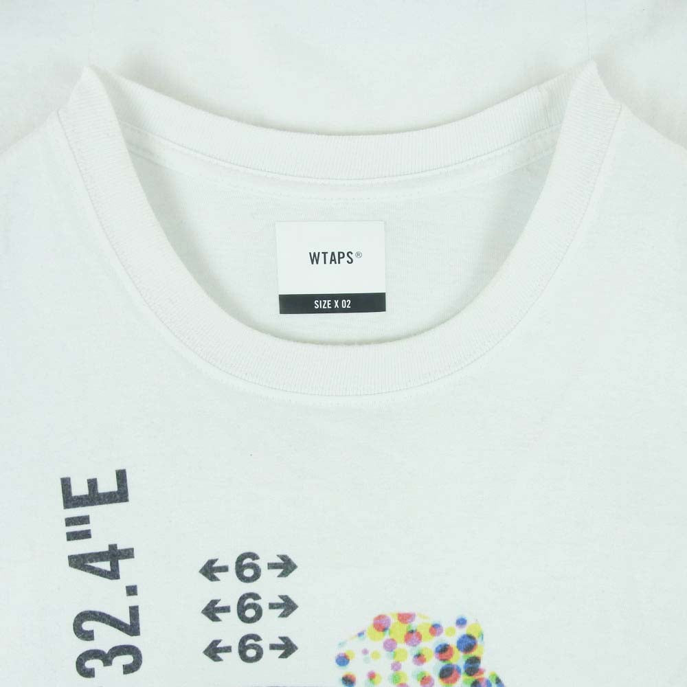 WTAPS ダブルタップス 20SS DCLXVI S/S TEE ロゴ プリント 半袖 Tシャツ コットン 日本製 ホワイト系 02【中古】