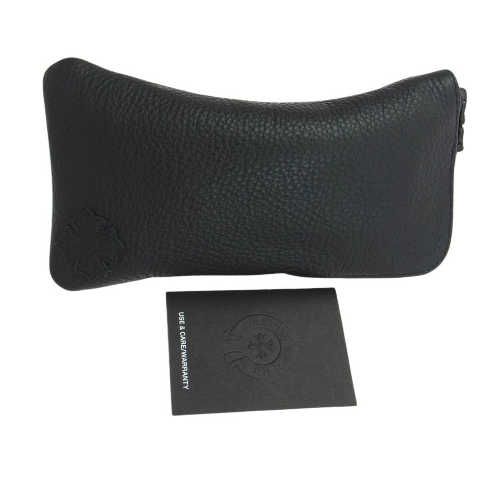 CHROME HEARTS クロムハーツ（原本無） 2022年購入時冊子原本付属 WEIRDO フローラルテンプル スクエア アイウェア 眼鏡 ブラック系 53□20-144【中古】