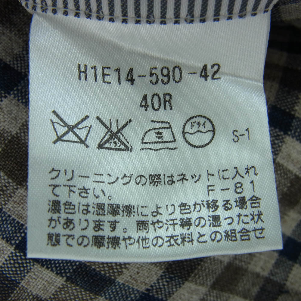 MACKINTOSH PHILOSOPHY マッキントッシュフィロソフィー リネン100％ チェック柄 テーラード ジャケット マルチカラー系【中古】