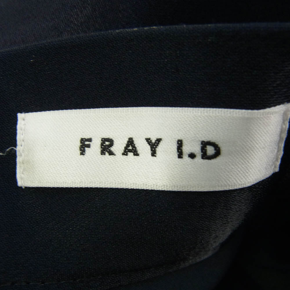 FRAY I.D フレイアイディー FWFS251004 グロッシー サテン カーゴ ストレート スカート ダークネイビー系 1【中古】