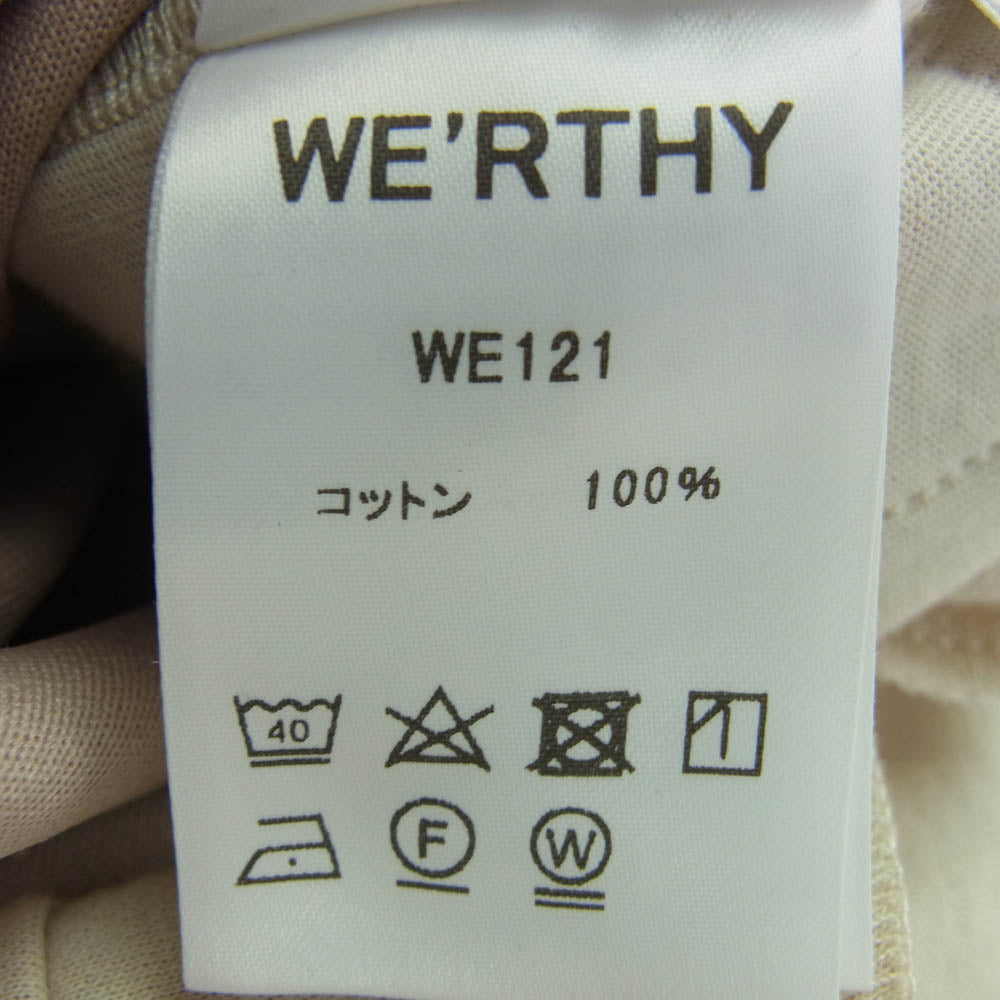 ワーシー WE121 スウェット ノースリーブ ワンピース オールイン ワン ベージュ系 F【中古】