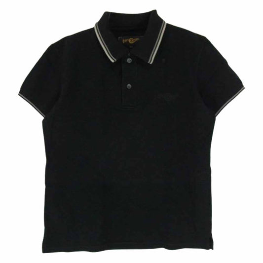 LOST CONTROL ロストコントロール MS8-CT28 ロゴ刺繍 エンブロイダリ― 半袖 ポロシャツ ブラック系 1【中古】