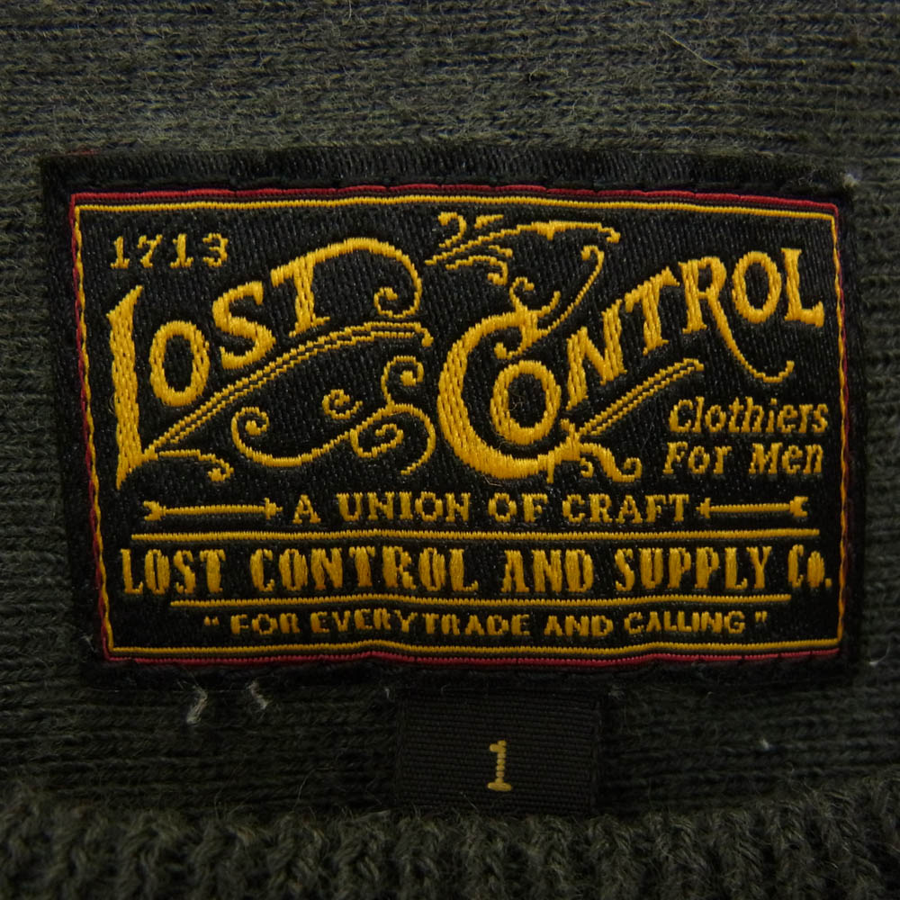 LOST CONTROL ロストコントロール L11F3-1097 ラグラン クルーネック スウェット カットソー グレー系 1【中古】