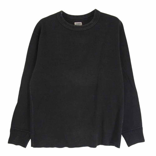 TENDERLOIN テンダーロイン クルーネック リブ 長袖 カットソー ブラック系 XS【中古】