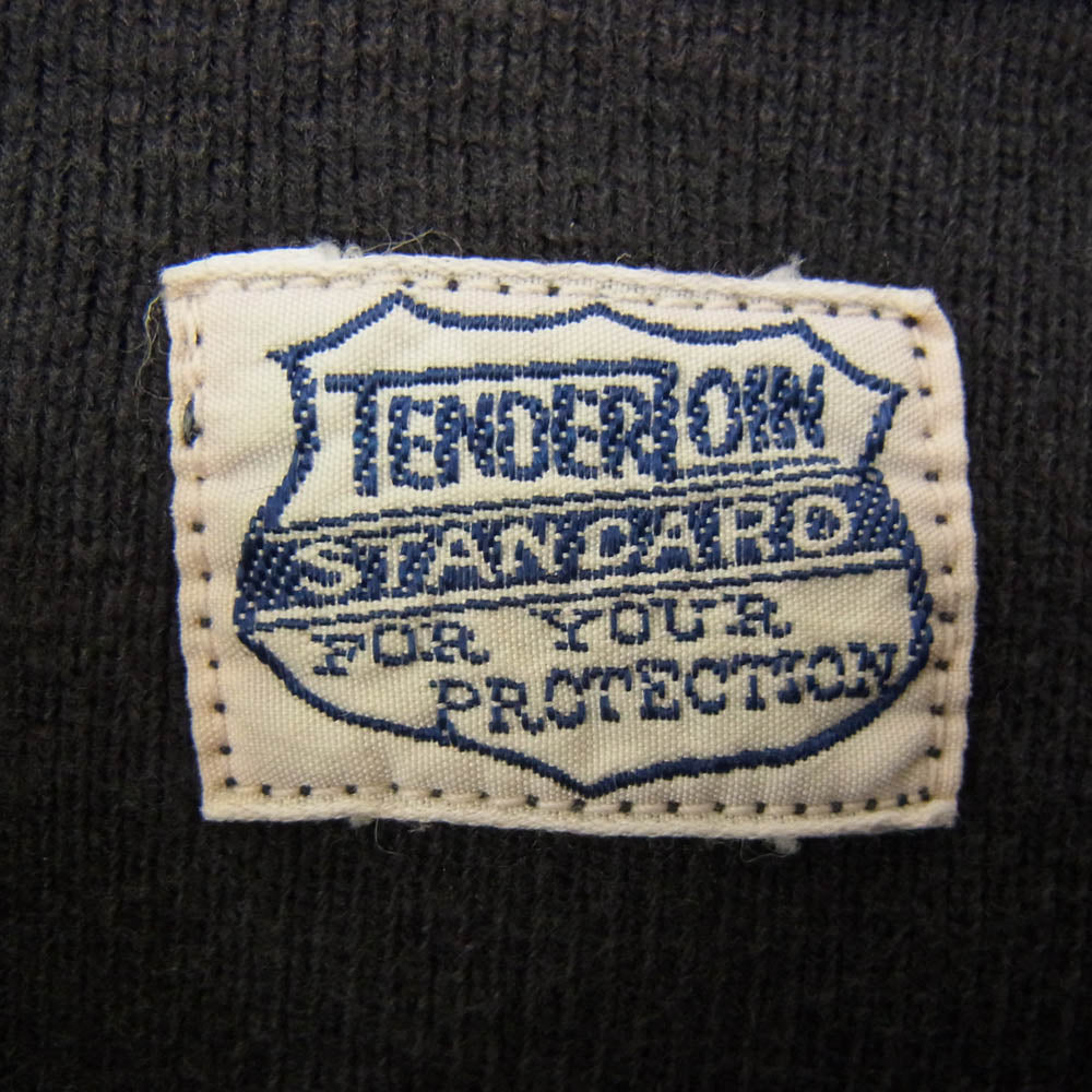 TENDERLOIN テンダーロイン クルーネック リブ 長袖 カットソー ブラック系 XS【中古】