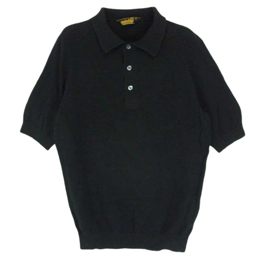 TENDERLOIN テンダーロイン 半袖 ニット ポロシャツ ブラック系 XS【中古】