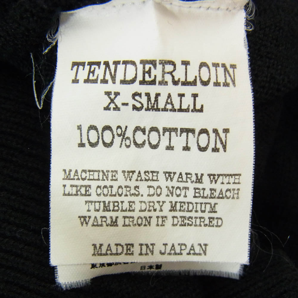 TENDERLOIN テンダーロイン 半袖 ニット ポロシャツ ブラック系 XS【中古】