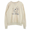 Buzz Rickson's バズリクソンズ BR69274 × PEANUS U.S.NAVY セットイン クルーネック スウェット シャツ ピーナッツ スヌーピー ベージュ系 XXL【中古】