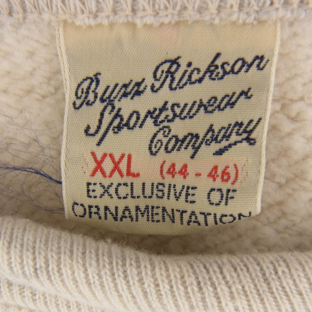 Buzz Rickson's バズリクソンズ BR69274 × PEANUS U.S.NAVY セットイン クルーネック スウェット シャツ ピーナッツ スヌーピー ベージュ系 XXL【中古】