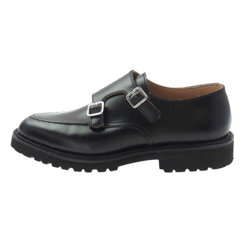 CROCKETT&JONES クロケットアンドジョーンズ WHITBY ダブルモンク シューズ ブラック系 7.5E【美品】【中古】