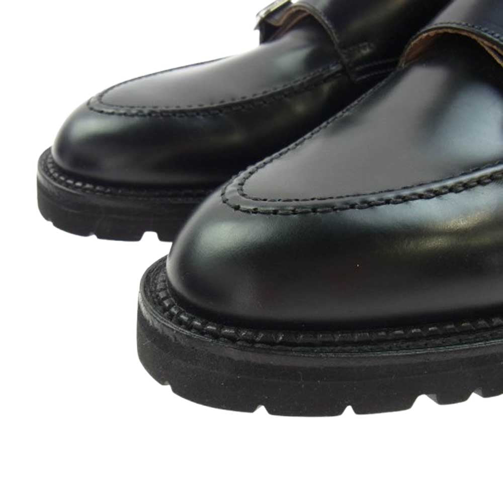 CROCKETT&JONES クロケットアンドジョーンズ WHITBY ダブルモンク シューズ ブラック系 7.5E【美品】【中古】