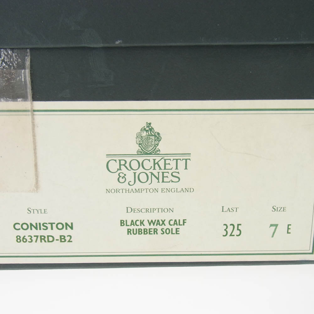 CROCKETT&JONES クロケットアンドジョーンズ CONISTON コニストン レースアップ ブーツ ブラック系 7E【新古品】【未使用】【中古】