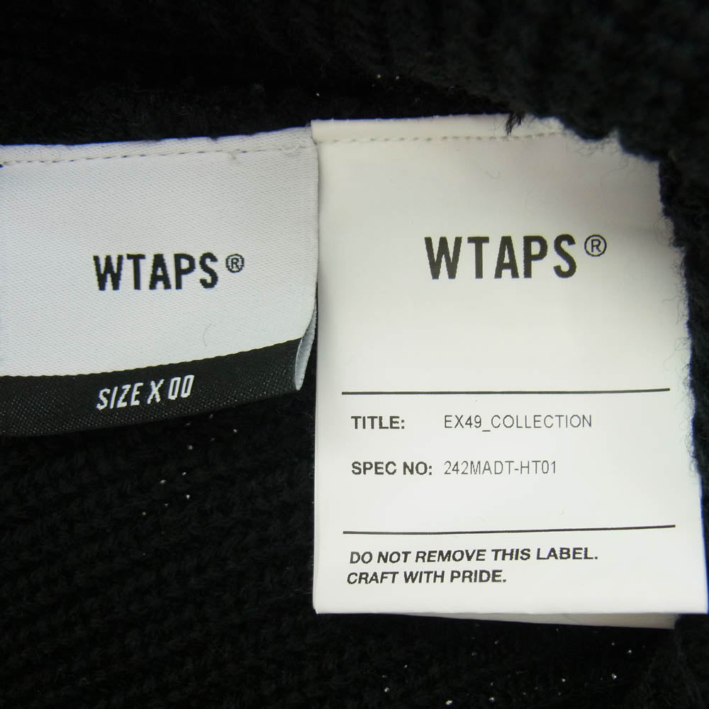 WTAPS ダブルタップス 24AW 242MADT-HT01 Beanie 01 ニット キャップ ビーニー 帽子 ブラック系 00【中古】