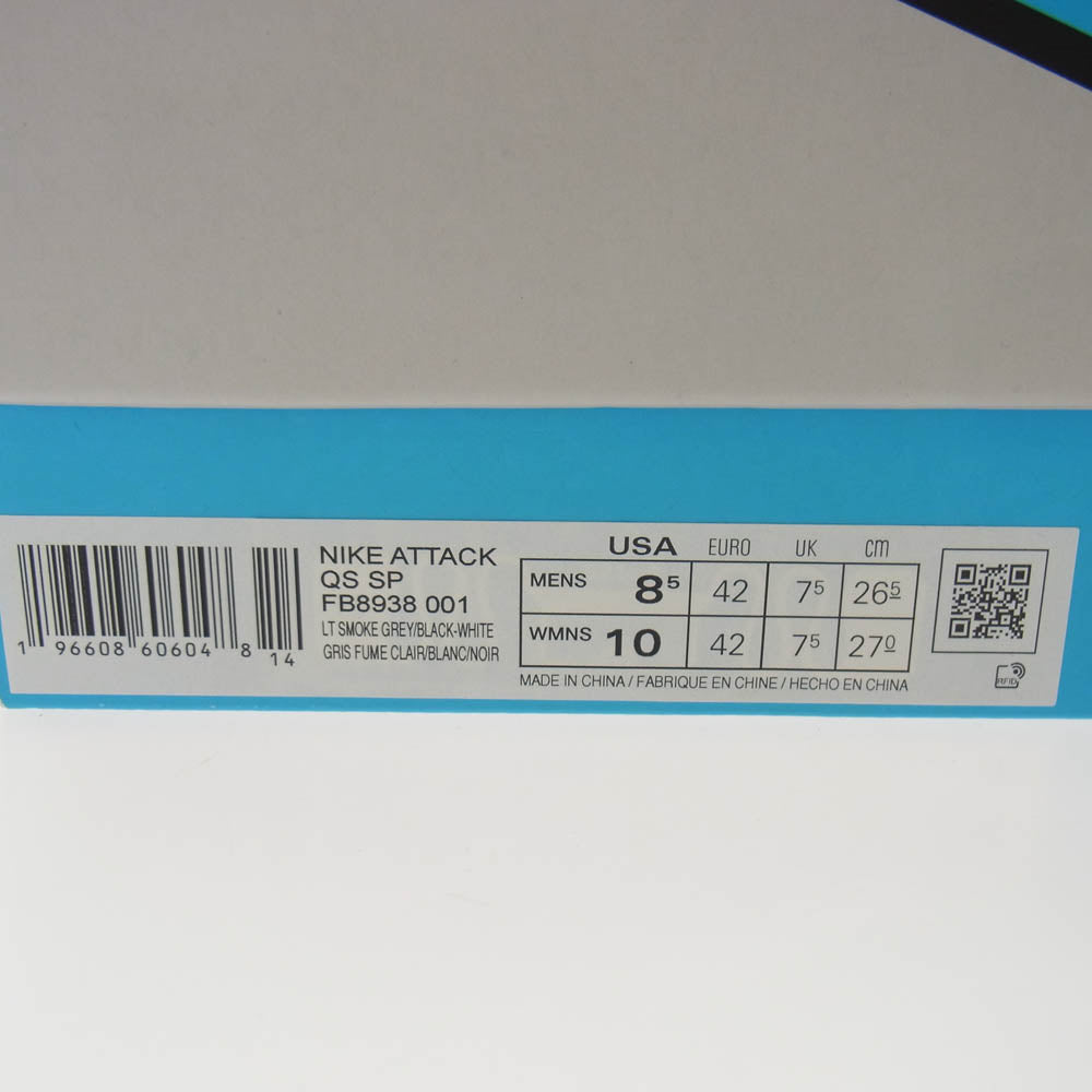 NIKE ナイキ FB8938-001 Attack QS SP Light Smoke Grey Black White アタック ライトスモークグレー ブラック ホワイト ハイカット スニーカー グレー系 ブラック系 26.5cm【中古】