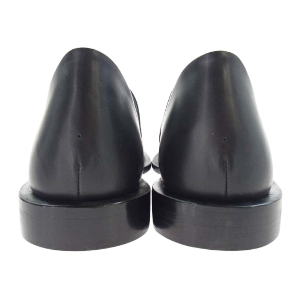 イシュム ZIP SHOES レザ― ジップ スリッポン シューズ ブラック系 42【新古品】【未使用】【中古】