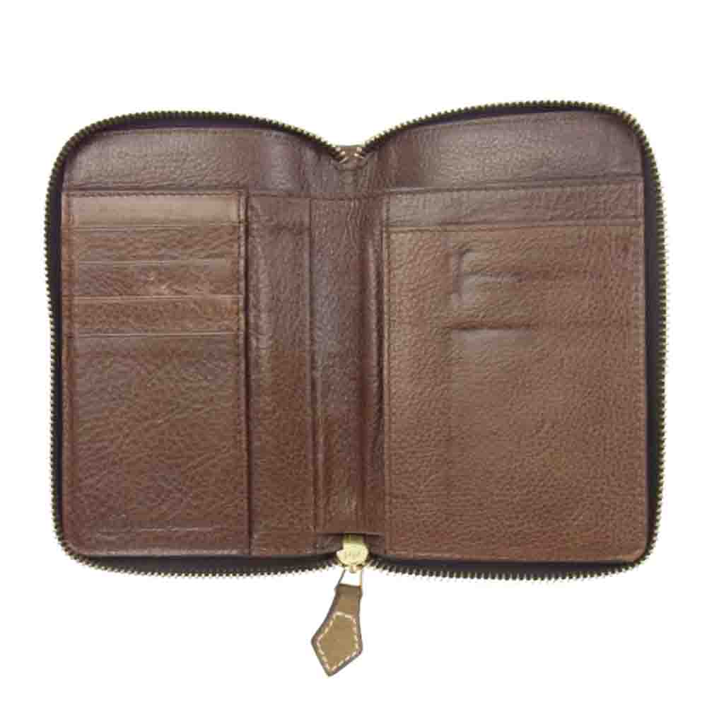 Cisei シセイ ラウンドファスナー カモ柄 迷彩 財布 カーキ系【中古】