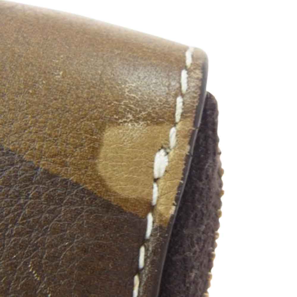 Cisei シセイ ラウンドファスナー カモ柄 迷彩 財布 カーキ系【中古】