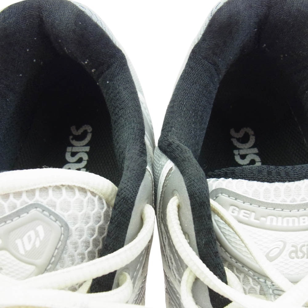 asics アシックス 24AW 1203A673 MIN NANO GEL-NIMBUS 10.1 White Sheet Rock ミンナノ ゲルニンバス ホワイト シートロック ローカット スニーカー グレー系 26.5cm【中古】