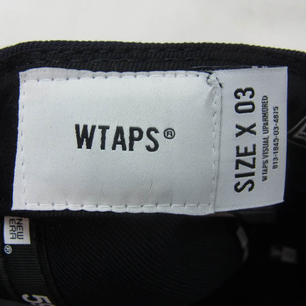 WTAPS ダブルタップス 251NENED-HT02 59FIFTY LOW PROFILE CAP POLY TWILL NEWERA ニューエラ ロゴ刺繍 キャップ 帽子 ネイビー系 03【極上美品】【中古】