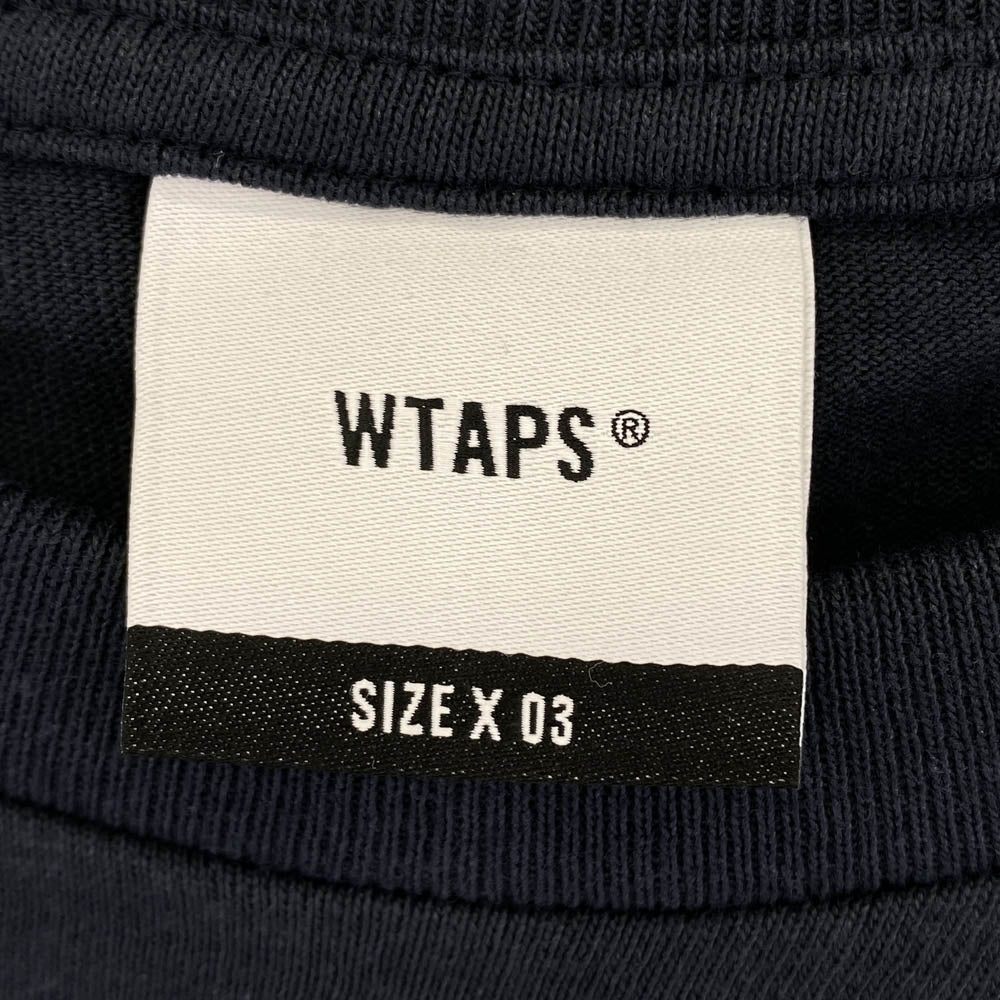 WTAPS ダブルタップス 22SS 221ATDT-STM09S RANSOM SS COTTON クルーネック ロゴ Tシャツ ブラック系 X 03【新古品】【未使用】【中古】