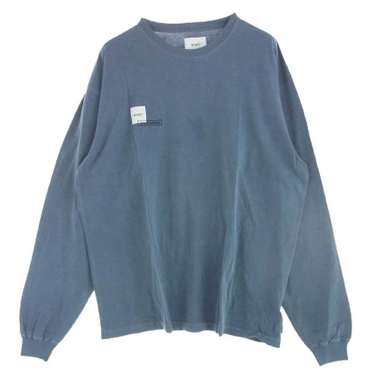 WTAPS ダブルタップス 21SS 211ATDT-CSM07 HOME BASE L/S COTTON ホームベース ロングスリーブ 長袖 Tシャツ カットソー ブルー系 X 04【新古品】【未使用】【中古】