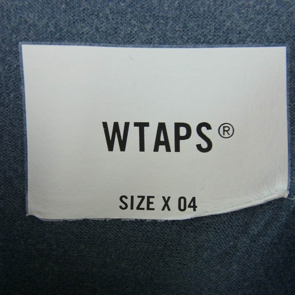 WTAPS ダブルタップス 21SS 211ATDT-CSM07 HOME BASE L/S COTTON ホームベース ロングスリーブ 長袖 Tシャツ カットソー ブルー系 X 04【新古品】【未使用】【中古】