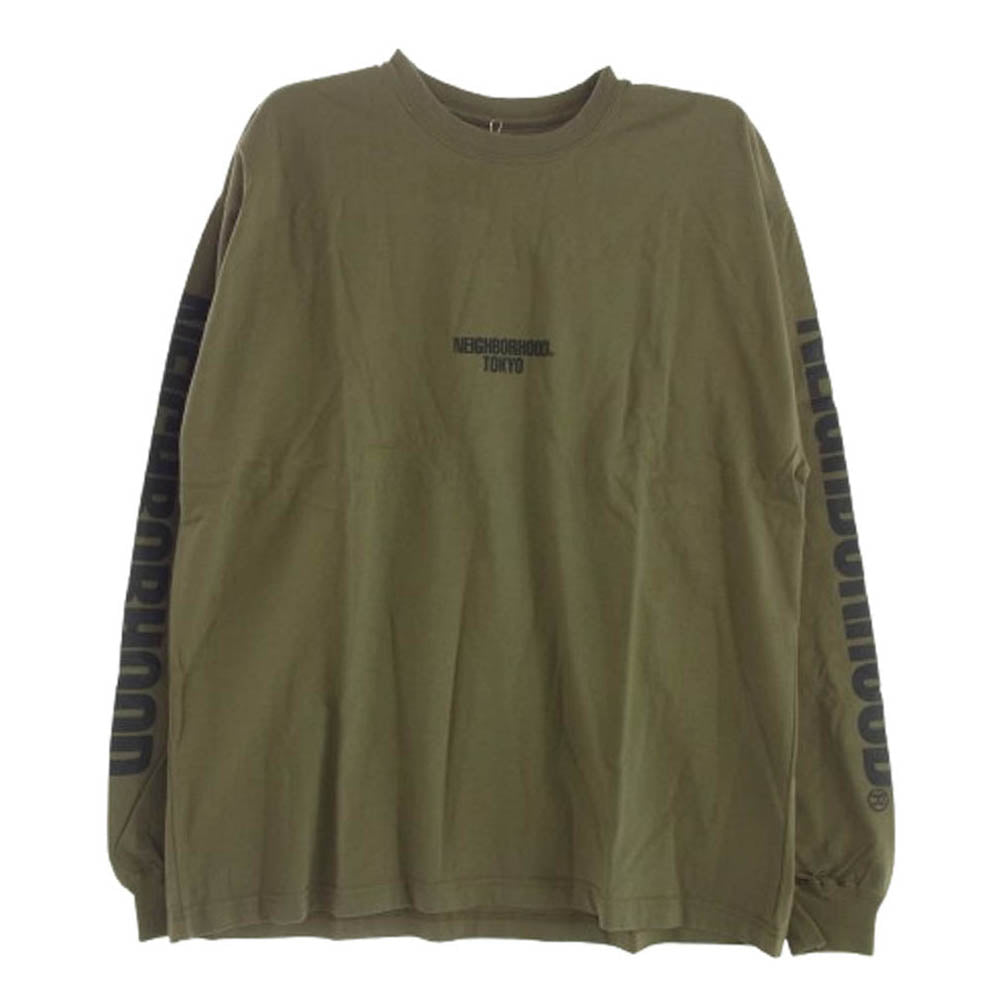 NEIGHBORHOOD ネイバーフッド 22AW 222PCNH-LT10 NH TEE 10 LS CO 長袖 Tシャツ カーキ系 L【新古品】【未使用】【中古】