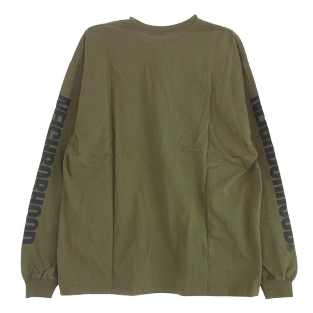 NEIGHBORHOOD ネイバーフッド 22AW 222PCNH-LT10 NH TEE 10 LS CO 長袖 Tシャツ カーキ系 L【新古品】【未使用】【中古】