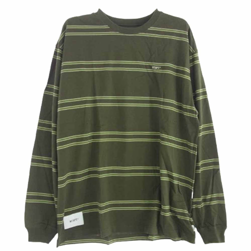 WTAPS ダブルタップス 21SS 211ATDT-CSM24 JAM 02 LS  COTTON ロングスリーブ Tシャツ ロンT 長袖 グリーン グリーン系 4【新古品】【未使用】【中古】