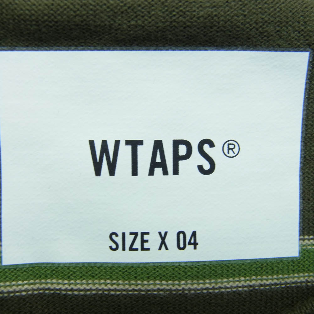 WTAPS ダブルタップス 21SS 211ATDT-CSM24 JAM 02 LS  COTTON ロングスリーブ Tシャツ ロンT 長袖 グリーン グリーン系 4【新古品】【未使用】【中古】