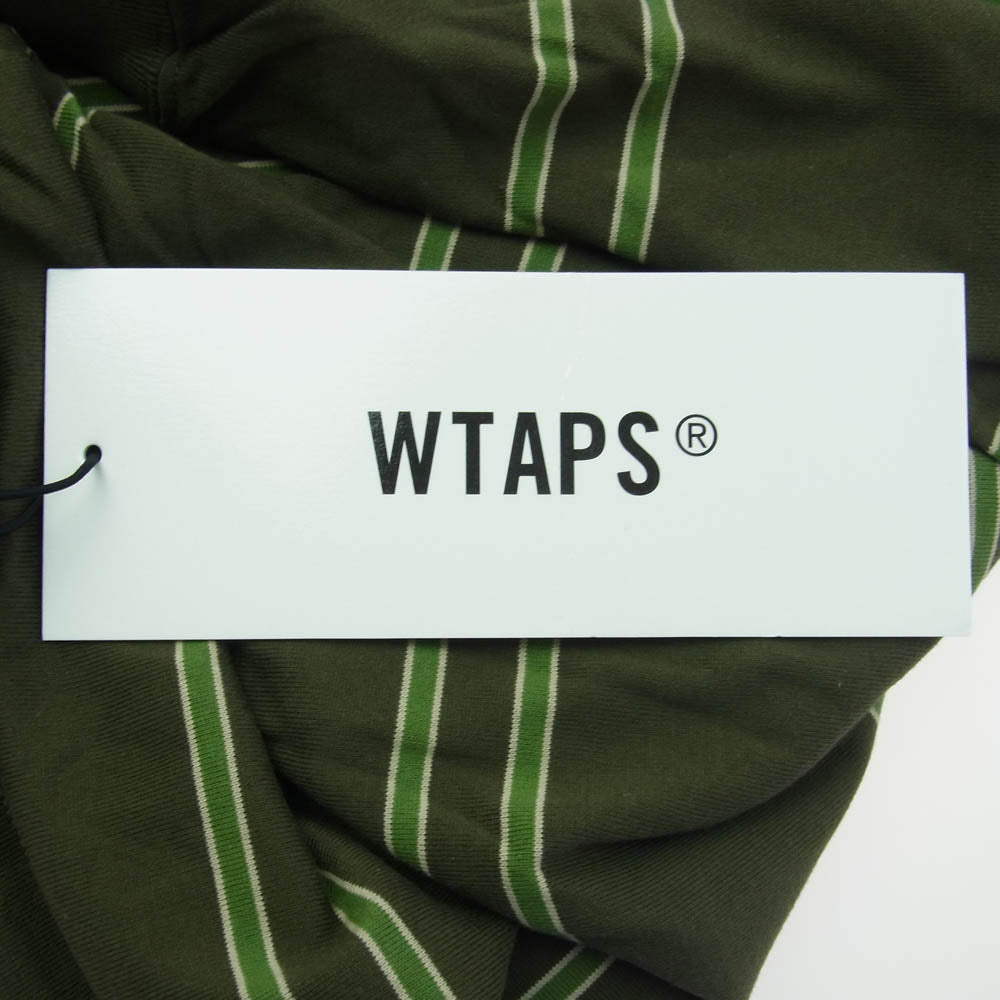 WTAPS ダブルタップス 21SS 211ATDT-CSM24 JAM 02 LS  COTTON ロングスリーブ Tシャツ ロンT 長袖 グリーン グリーン系 4【新古品】【未使用】【中古】